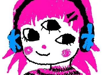 pink haired alien girl