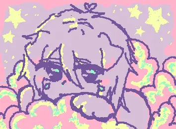 sad puppy on a cloud