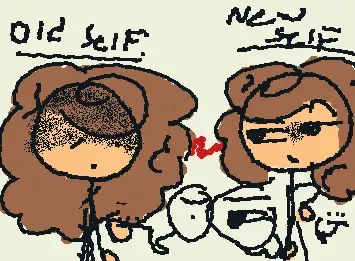 Old self: IM BI but i like being si- new self: im a lesbian and i have a wife-