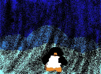 Penguing in the storm