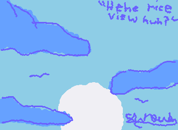 "Hehe , Nice view huh?"