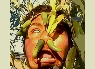 guy with peppers in his nose
