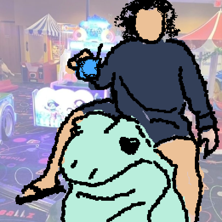 Papa meat sitting on a frog