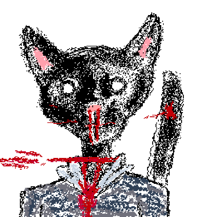 the cat...