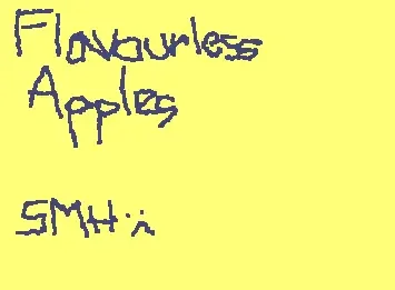 MY APPLES WERE PLAIN