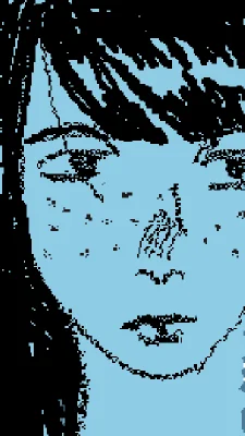 the girl in blue
