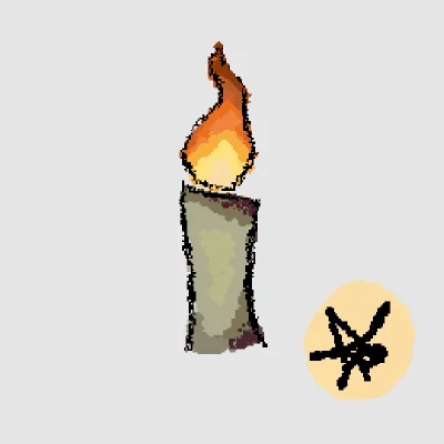 haii i did not see anyone drawing items soo i made one! A candle :D