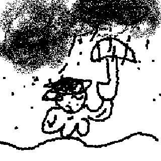Robert in the rain