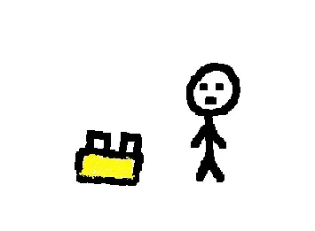Stick guy eats a battery