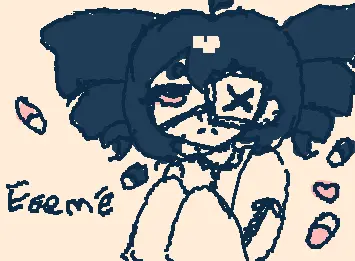 My newvoc Esemé ( she's not celestia from danganronpa or kasane teto !)🖤🩷💊💀