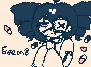 My newvoc Esemé ( she's not celestia from danganronpa or kasane teto !)🖤🩷💊💀