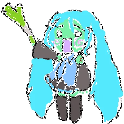 my poor attempt at drawing miku