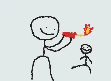 funny red stick
