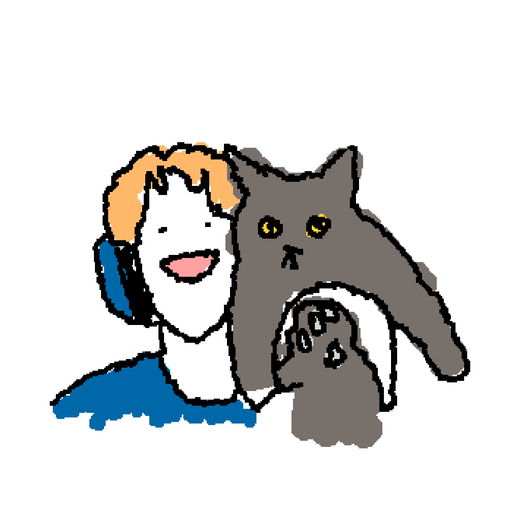 A guy n a cat