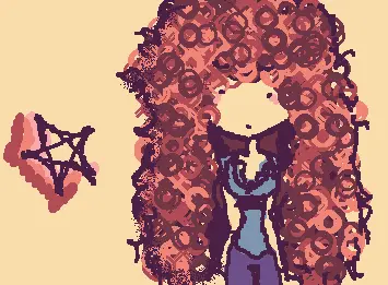 girl with curly hair
