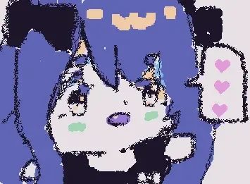 Blue hair (Holographic mode)