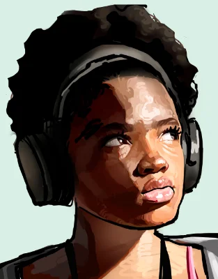 Painting of a friend.