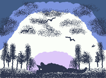 background forest resting ground