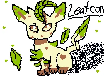 Leafeon But with only 3 Colors