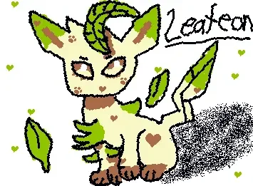 Leafeon But with only 3 Colors