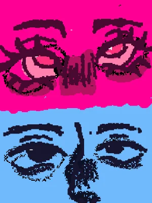 Pink and blue