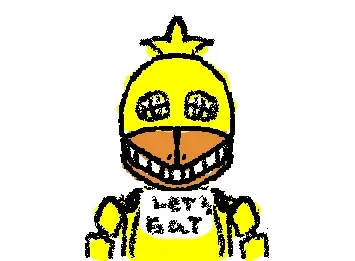 empty chica suit