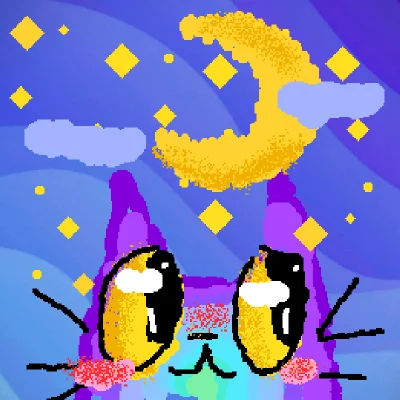 the cat and moon