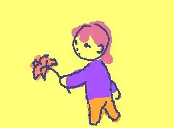 person with flower