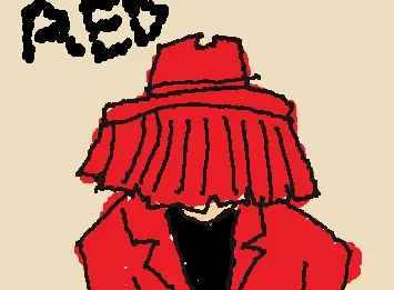 red leather doodle
