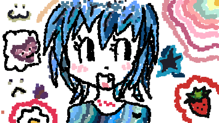 blue hair