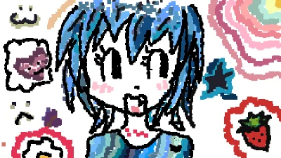 blue hair