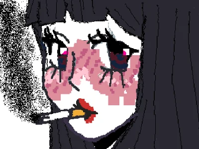 emo girl smoking cigarettes