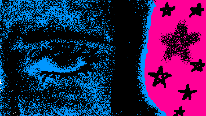 blue and pink