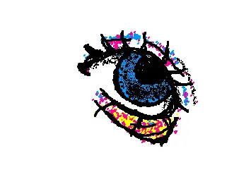 wiggly paint eye gif :D