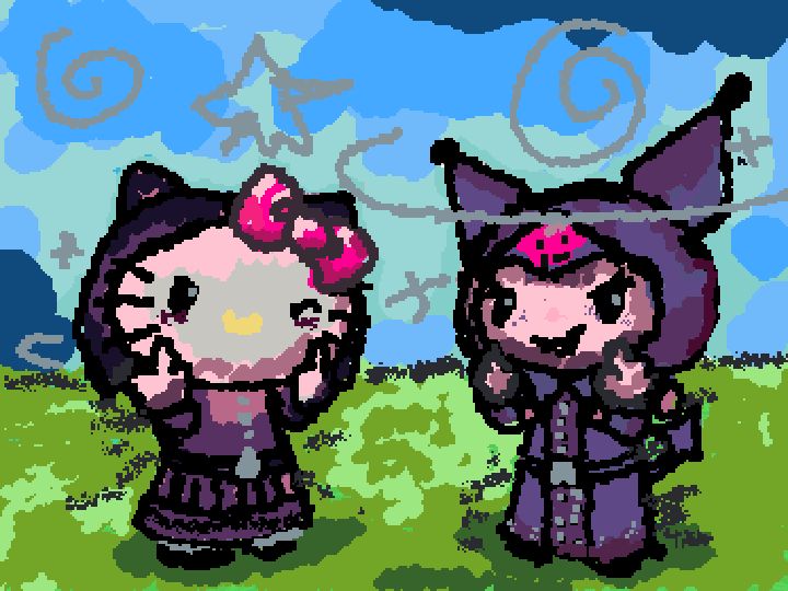 Withe Kitty & Kuromi