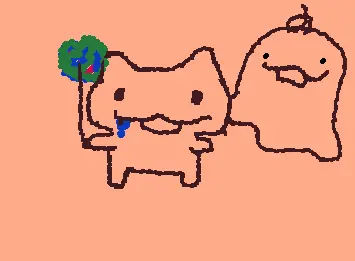 is a cute cat wift a candy a lolipop :3