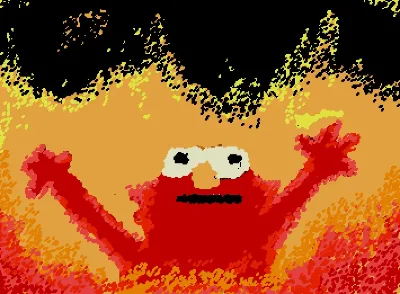 elmo committing arson