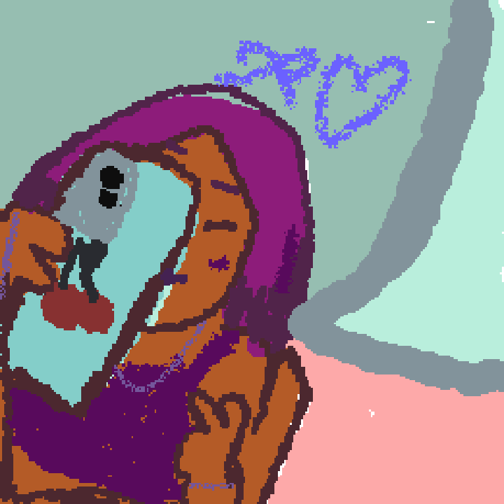 girl with purple hair