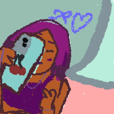 girl with purple hair