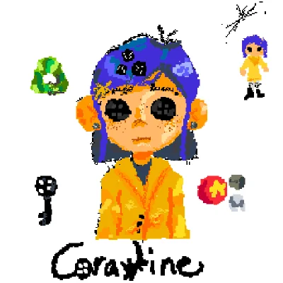 Coraline with buttons