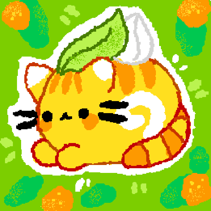orange swiss roll pusheen