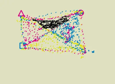 POMNI= blue ragatha=pink Jax= yellow caine=black