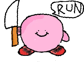 Kirby with big knife