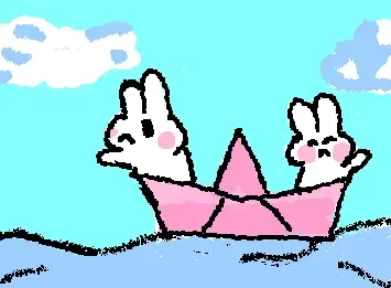 paper boat bunnies