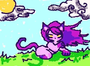 Cat girl outside P1