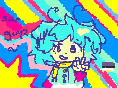 quick trying new color palettes so here's a doodle of me hehe