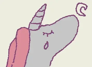 A Sad Unicorn Looking Up At The Moon