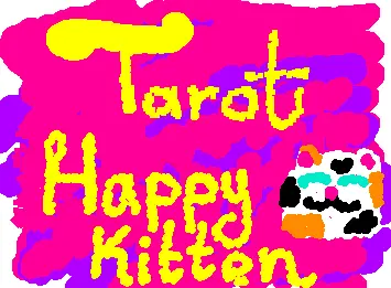 Tarot happy kitten