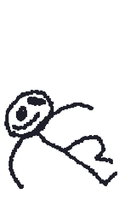 laying stickman