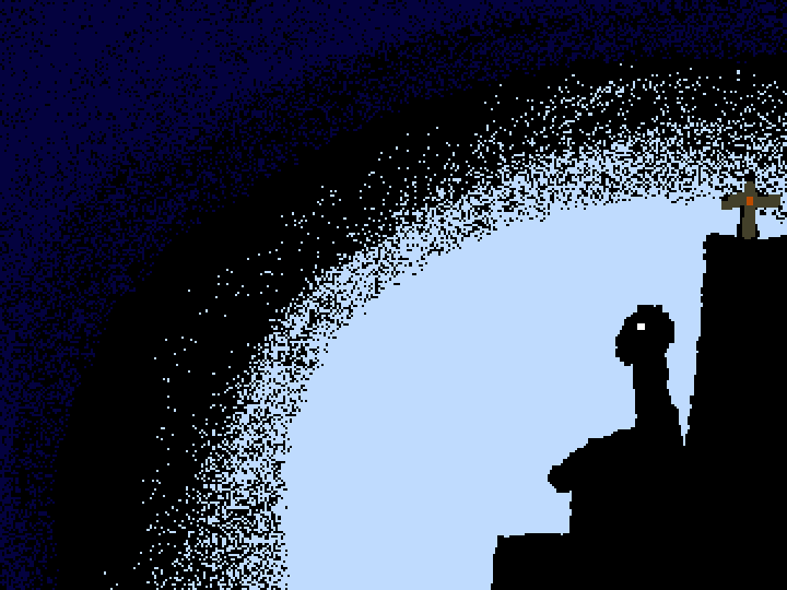 a small dark